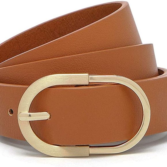 Womens Belts for Jeans Faux Leather Strap